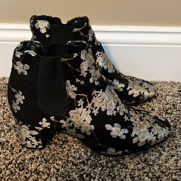 Anne Klein Floral Patterned Boots - Picture 1 of 4